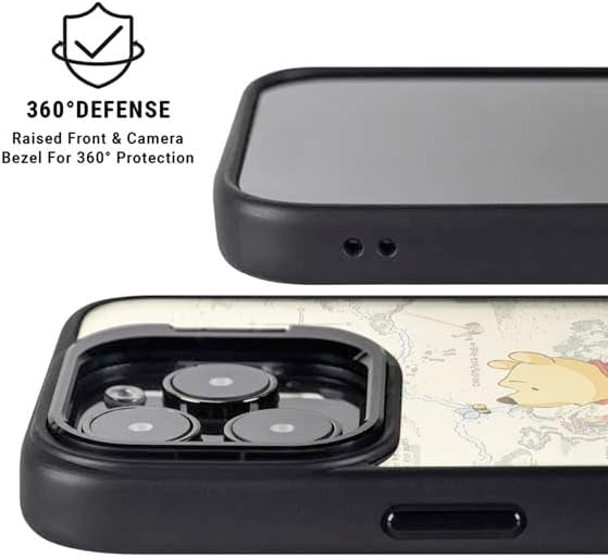 Skinit Kickstand Phone Case Compatible with iPhone 15 Pro - Officially Licensed Disney Winnie The Pooh Hundred Acre Wood Design