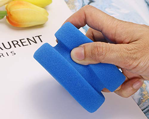 Paint Sponge Applicator PENTA ANGEL 2Pcs 3.1 Inch Double-Side Round Detail Sponge Painting Sponges for Acrylic Oil Watercolor Art Paint or Car Waxing Kitchen Cleaning (Blue) - Image 6