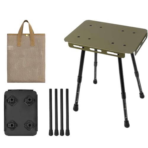 Mesas plegables de jardín y escritorio para computadora con soporte de pantalla, mesa y bancos plegables compactos de altura ajustable, juego de taburetes antideslizantes que ahorran espacio para uso
