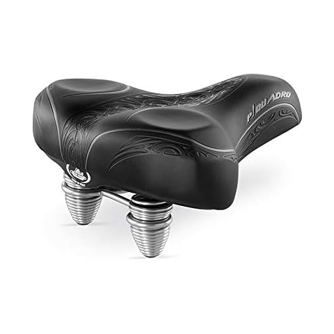 Men's Women's Leather City Bike Beach Cruiser Holland Bike Saddle Bicycle Saddle in Vintage Retro Look 1700 P Quadro Available in Various Colours - Made in Italy, black Cover