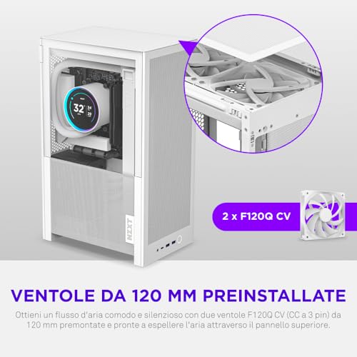 H2 Flow - Case PC Mini-ITX 20.7L Airflow - Bianco - Case PC - Immagine 6