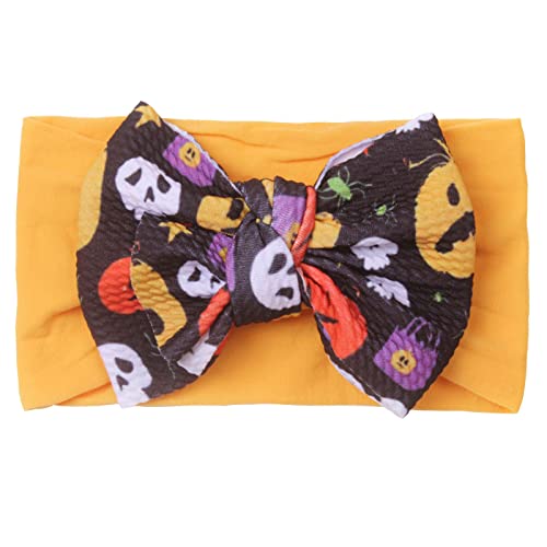 Faixas de cabelo de nylon para bebês de Halloween, laços de cabelo, elásticos de cabelo, acessórios