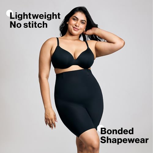 Image of NYKD by Nykaa Bonded Seamless Tummy and Thigh Shapewear | High Waist, Regular fit -NYSH31