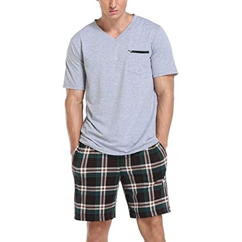 Vlazom Men's Soft Pyjamas Set with Pockets Cover