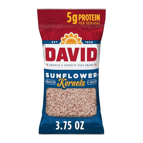 DAVID Sunflower Kernels, Original Flavor, 3.75 oz. (Pack of 12)