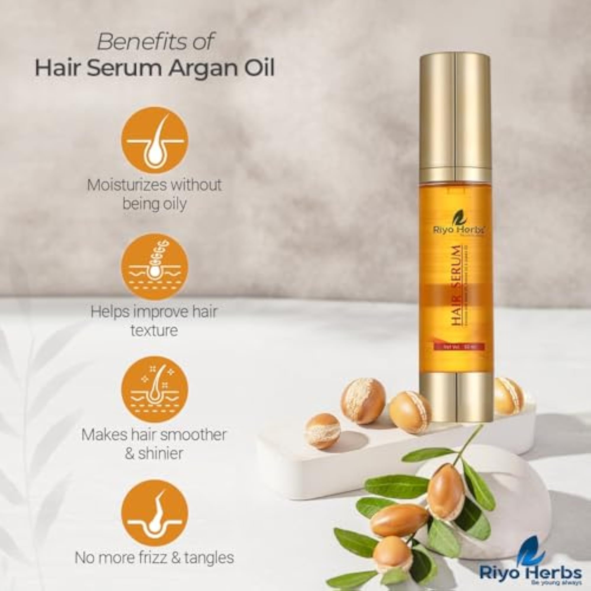 Hair Serum for Hair Fall Control with Argan & Jojoba Oil