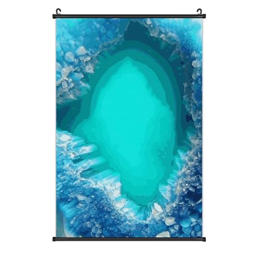 Toile imperméable bleu turquoise vif anti-humidité pour décoration murale durable