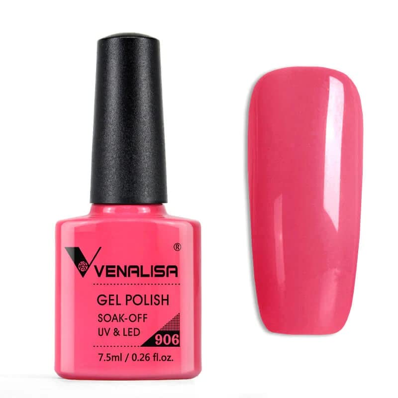 VENALISA 7.5ml #906 Gel Nail Polish Soak Off UV LED Nail Gel Polish Nail Art Starter Manicure Salon UV Gel Polish need UV light to Cure Soak Off UV Led Semi Permanent Beauty Nail Gel Varnish-image-31
