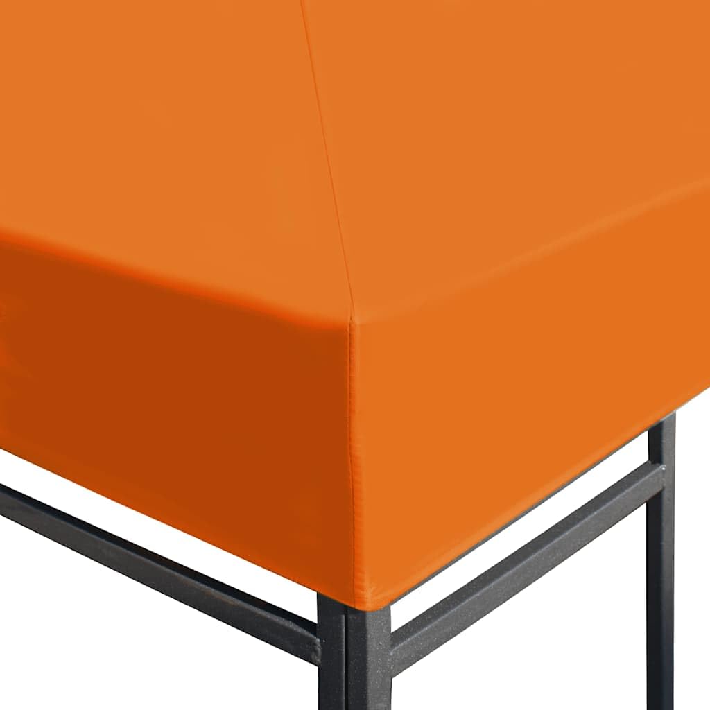 vidaXL Toile Supérieure de Belvédère 310 g/m² 3x3 m Orange Tonelle Pavillon