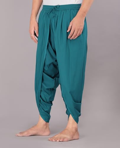 Image of Urali Men's Solid 100% Cotton Dhoti Pants - D100A