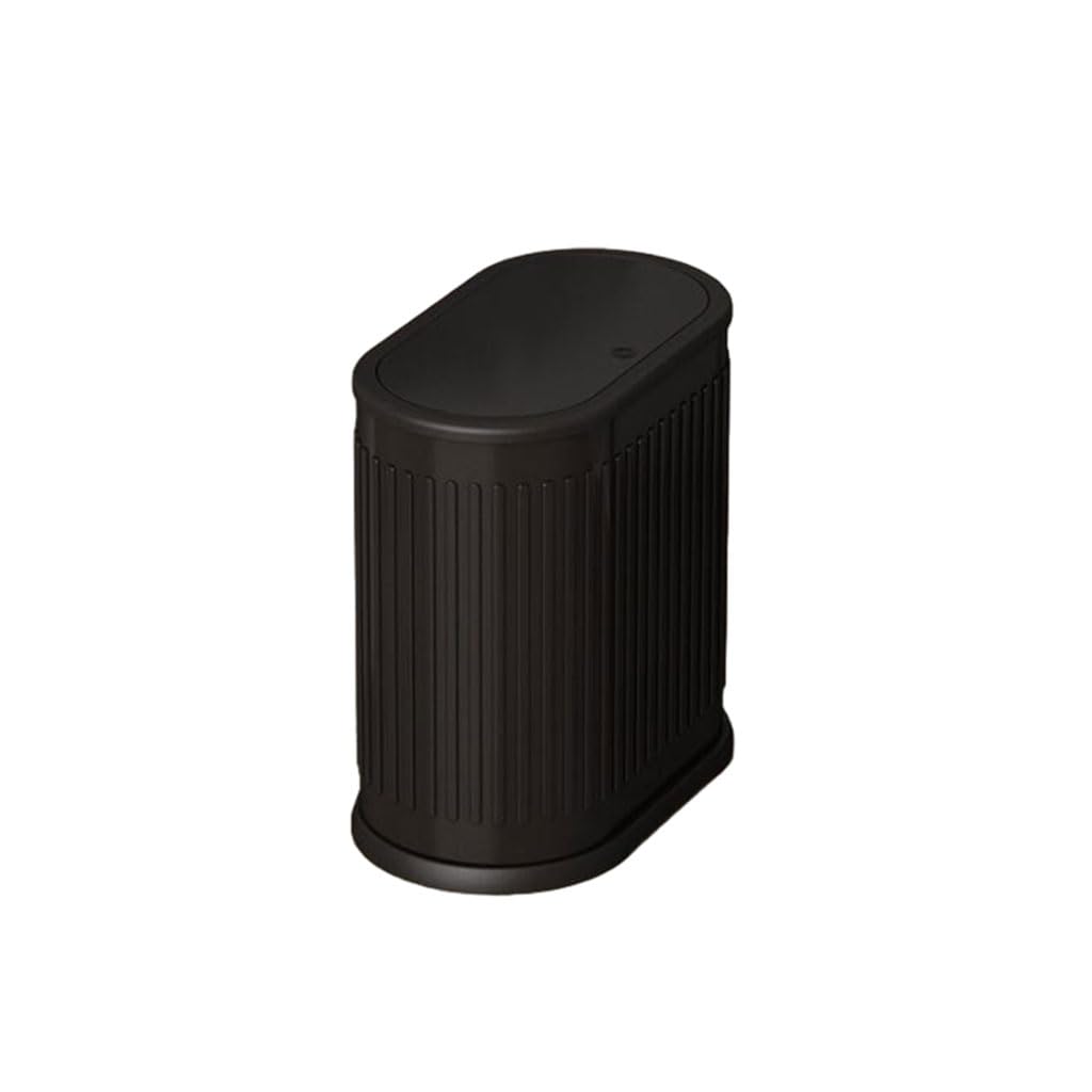 Sdydsge Black Bin， Home Large-Capacity Kitchen Trash Can Stainless Steel Garbage Container Bin Simple Wastebasket With Cover/Grey/9.0L/2.4Gal