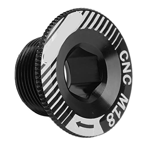 Socobeta Juego de Bielas de Bicicleta,Cubierta de Manivela,Tornillo de Manivela Compatible con Accesorios Shimano Ixf Aleación de Aluminio (Tapa de Biela M18 Negra)