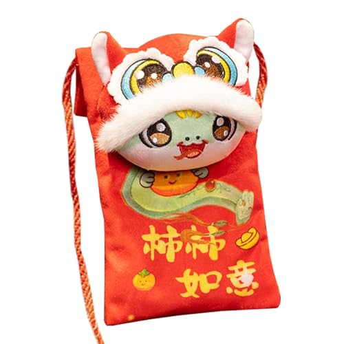 Jubilofex 2025 Anno della maschera di serpente, peluche serpente di Capodanno lunare, peluche Lunar New Year Snake, Anno dei peluche di serpente, 2025 anno serpente mascotte giocattolo peluche per il