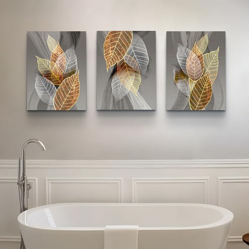 DZRWUBHS Wall Decor - Large Abstract Leaves Canvas Art for Living Room, Bedroom, Kitchen, Office Walls