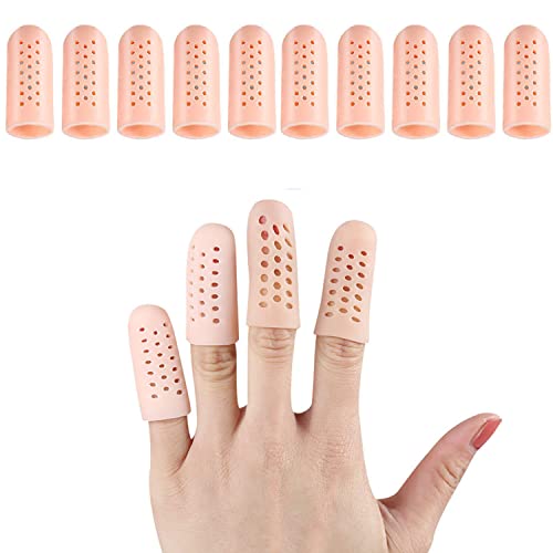 Yimanduo Lot de 10 protège-doigts en silicone pour arthrite, doigt en gel, ampoule de maïs, friction et frottement, taille S Cover
