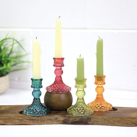 UNIQUE HOME LIVING Vintage Candle Holders Set Cover