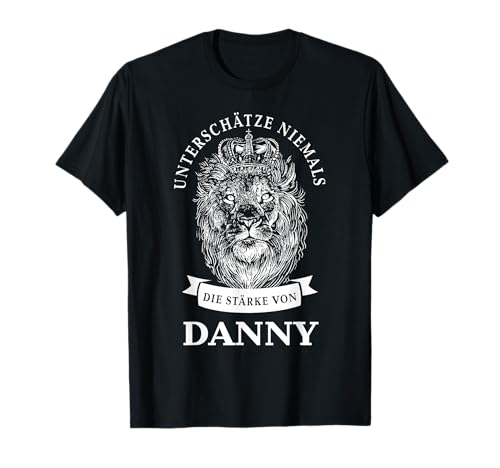 Danny geschenk name löwe t-shirt