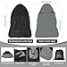 Orzbow Baby Winter Carrier Cover with Detachable Hood, Waterproof & Windproof, with Big Pockets, Universal Fit for Baby Carriers and Waist Stool | with Storage Bag, Black Dinosaur