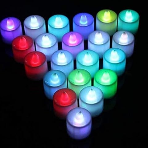 LED Tea Light Battery Operated Flameless Tealight Candle Color Changing Electric Candle 24PCS, Led Tea Light Cover