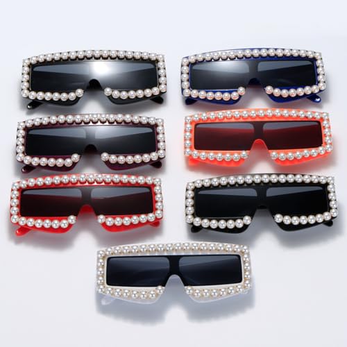 Lunettes de soleil à dessus plat avec perles d'exception homme - 6