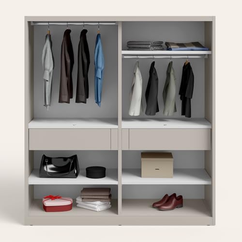 Image of Interio by Godrej Slide N Store XL 2-Door Steel Wardrobe