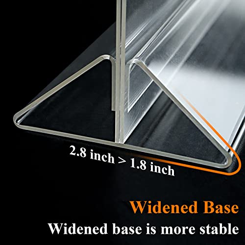 Acrylic Sign Holder 8.5 X 11 Vertical Double-Sided Flyer Display Stands, Plastic Table Menu Stand, Clear Picture Paper Frames For Office Home Store Restaurant 6Pack #TOP5