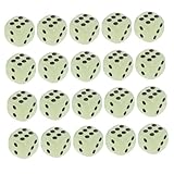 VICASKY 20 Stück Teiliges Resin Würfel Leuchtende Spielwürfel für Party und Spielspaß Glatte Oberfläche Langlebige Würfel als Decompressionsspielzeug für Familien und Freunde