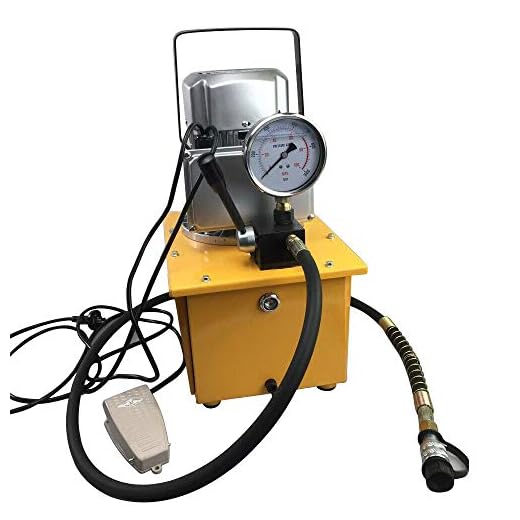 Bomba hidráulica eléctrica Yiiiby, 10.000 PSI, 70 MPA, 750 W, con válvula manual