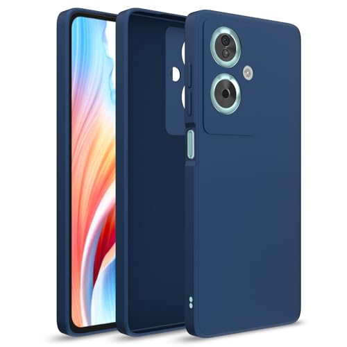 Image of Outlouders Back Cover for Oppo A79 5G | Camera Protection | Durable Soft Matte Silicone Bumper Case (Blue)