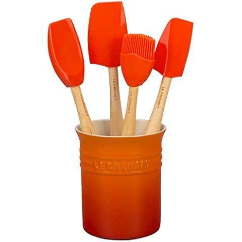 Le Creuset Classic Utensil Jar with Spatulas Cover