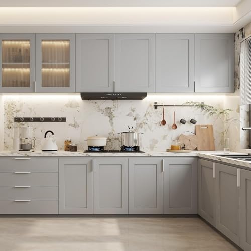 Image of Peaha 20 Pack Kitchen Cabinet Handles 3 inch White Drawer Pulls Edge Pulls