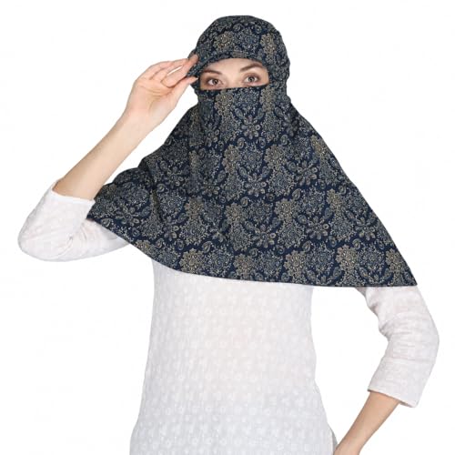 Image of Scarf Face Cover Cap Mask Sun Protection Head Hair Face Wrap Bandana Stole For Girls and Women