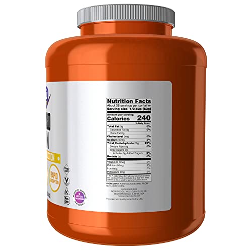 Now Sports Nutrition, Carbo Gain Powder (Maltodextrin), Rapid Absorption, Energy Production, 8-Pound #TOP1