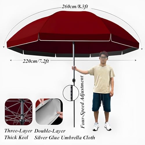 Sombrilla de mercado para terraza regulable y parasol de jardín trasero 3