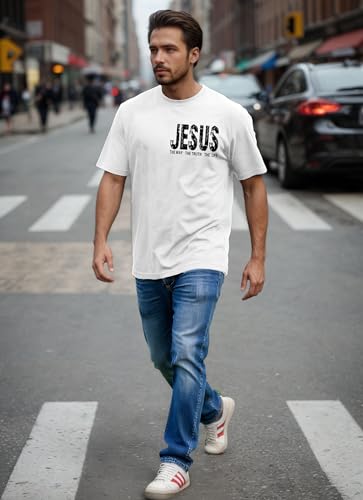 QIXYN Christian T-Shirts For Men Faith Jesus Religious Vintage Men Tops — view 2