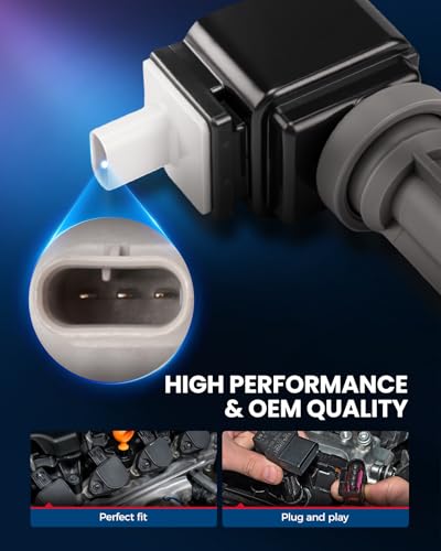 Image of KAX 6 Ignition Coils & 6 Spark Plugs Set for Ford F-150 2015-2017 2.7T V6 | (w /tool) Fits Edge 2015-2018 2.7T, MKX 2016-2018 2.7T, Continental 2017-2020 3.0T /2.7T, MKZ 2017-2020 3.0T, Fusion UF773