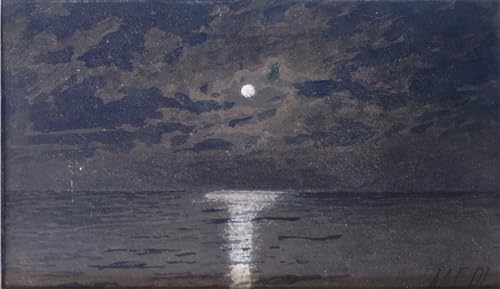 Tableau Pleine lune Lagorio SERENDIPITP pour illuminer une chambre sombre 60x90