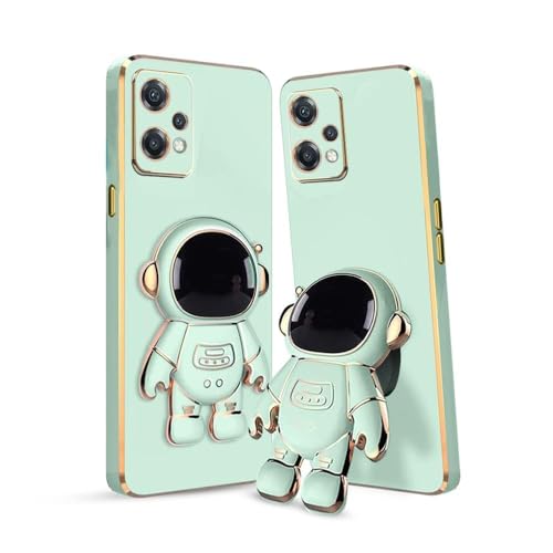 Image of for Realme 9 Pro Plus | Realme 9 / Narzo 50 Pro 5G Case Cute 3D Astronaut Stand Design Camera Protection Shockproof Soft Back Cover for 9 Pro Plus | Realme 9 / Narzo 50 Pro 5G (Mint)