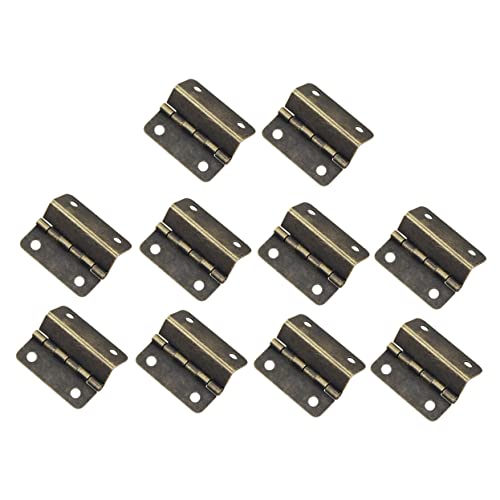 UPKOCH Charnière À Trois Volets En Métal Plaqué Pour Boîte En Bois 4.1 X 2.9 X 1.2 Cm Installation Facile Pour Mobilier Bricolage Usage Domestique