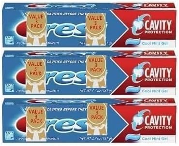 New Crests Cavity Protection Toothpaste Gel Cool Mint 5.7 oz (3 Pack)