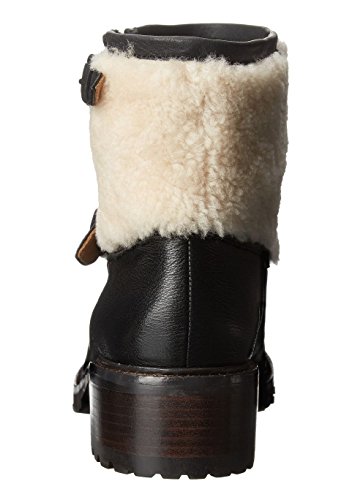 Coach Gabriella Shearling/Leather Ankle Boot Bootie Shoe Black 5.5 #TOP3
