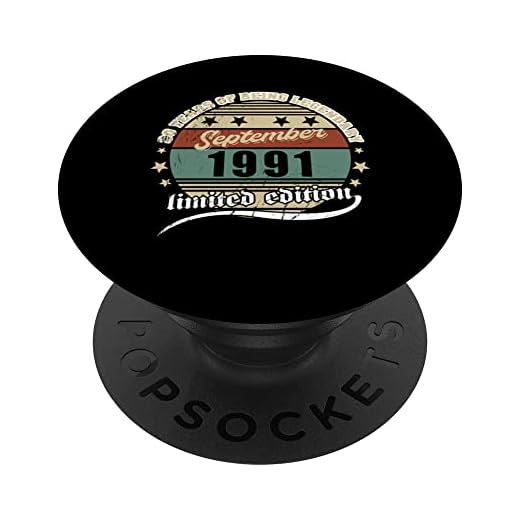 31 cumpleaños septiembre 1991 Vintage 31 Años Legendary PopSockets PopGrip Intercambiable