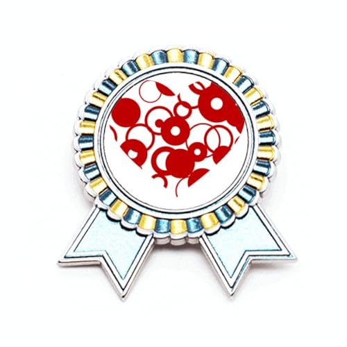 Broche cœur rouge Saint-Valentin en métal taille M pour accessoiriser une tenue romantique