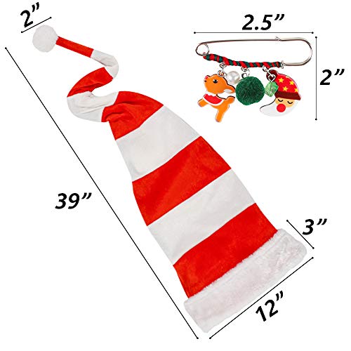 Snapklik.com : BigOtters Christmas Elf Hat, Extra Long Red And White