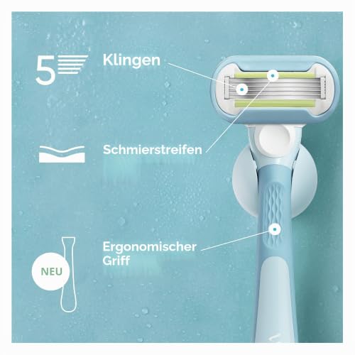 Gillette Venus Extra Smooth Rasierklingen Damen, 4er Pack Rasierklingen-Nachfüllungen, Lubrastrip mit einem Hauch von Avocadoölen… – Ansicht 3