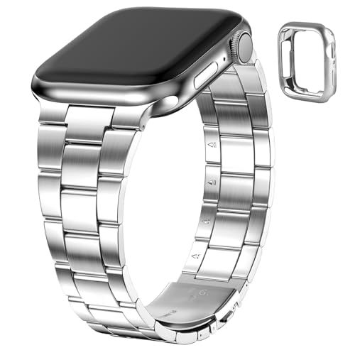 Bracelet Apple Watch 40mm 41mm 38mm en acier inoxydable argenté