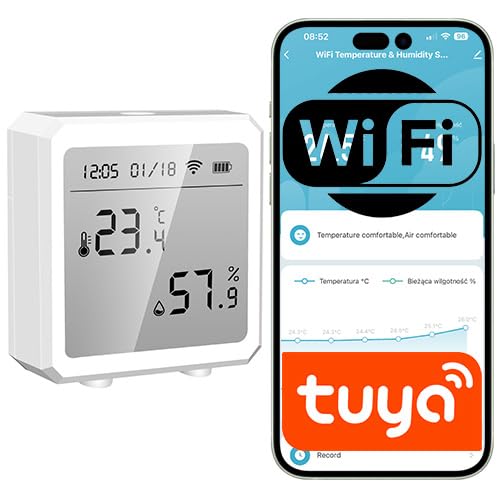 Sone Smart One WLAN Temperatur- & Luftfeuchtigkeitssensor Weiß mit LCD-Display, Tuya/Smart Life App, batteriebetrieben (3×AAA), Datenexport & Alarmfunktion Sone Smart One WLAN Temperatur- & Luftfeuchtigkeitssensor Weiß mit LCD-Display, Tuya/Smart Life App, batteriebetrieben (3×AAA), Datenexport & Alarmfunktion