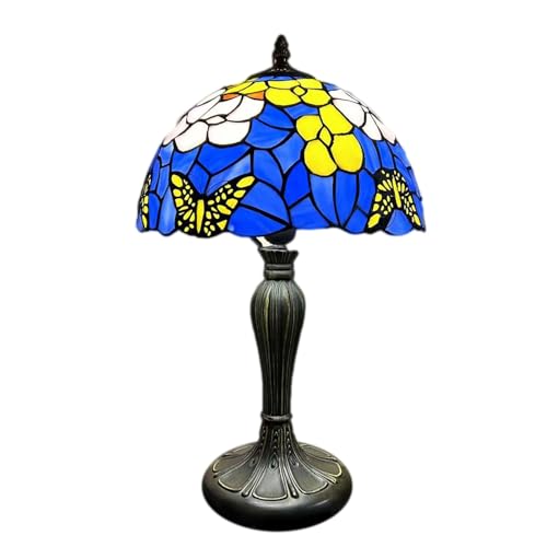 Lampe de bureau Tiffany vitrail pastorale pour lampe de travail de chambre