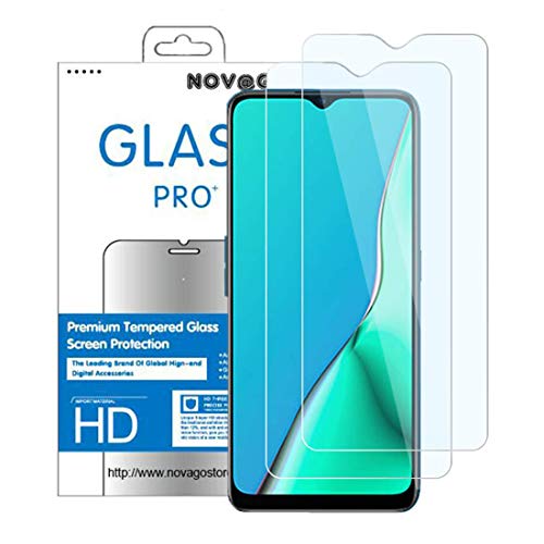 NOVAGO [2 Pack] Compatible con OPPO A9 2020 y OPPO A5 2020 - Protectores de Vidrio Templado