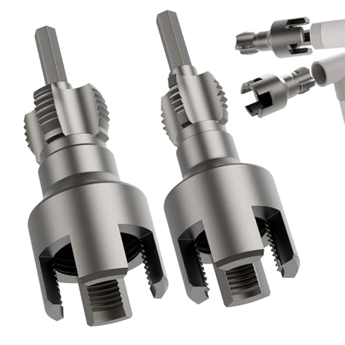 Integrated Internal & External Pipe Threading Tool, 2PCS, PVC Pipe Threader, 1/2